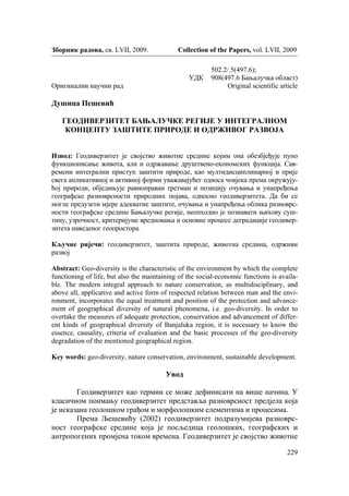 Geodiverzitet banjalučke regije