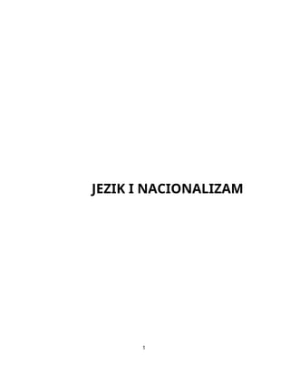Jezik i nacionalizam – Sociologija jezika