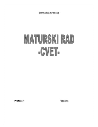 Građa i funkcija cveta