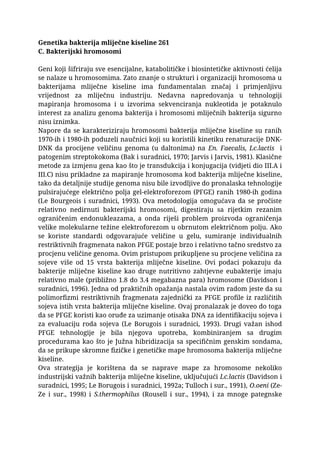 Genetika bakterija mliječne kiseline