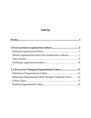Proces promene organizacione kulture