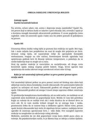 Omega-3 kiseline i prevencija bolesti