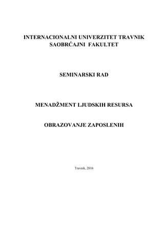 Obrazovanje zaposlenih