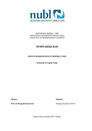 Institucije Evropske Unije