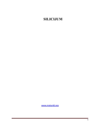 Silicijum: osobine, jedinjenja i primena