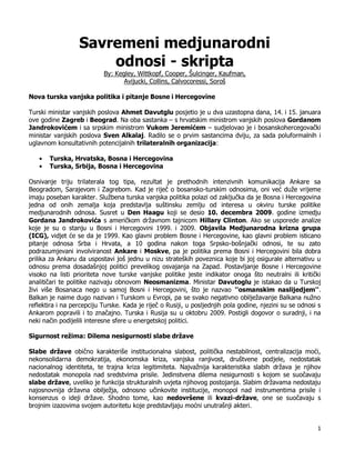 Savremeni međunarodni odnosi