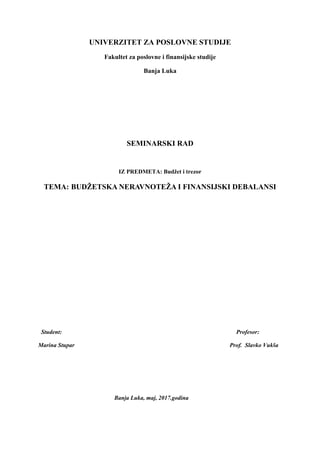 Budžetska neravnoteža