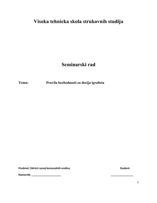 Bezbednost na dečijim igralistima