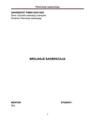 Brojanje saobraćaja
