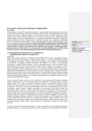 Kvalitet i ostale funkcije u preduzeću