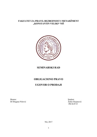 Ugovor o prodaji
