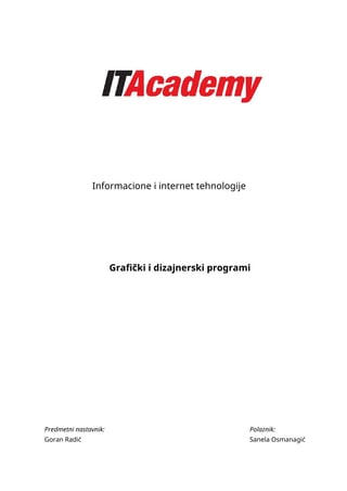 Grafički i dizajnerski programi