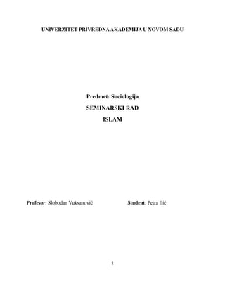 Islam: seminarski rad