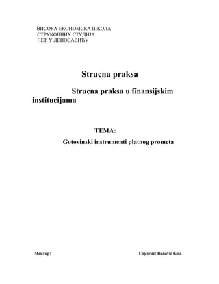 Gotovinski instrumenti platnog prometa