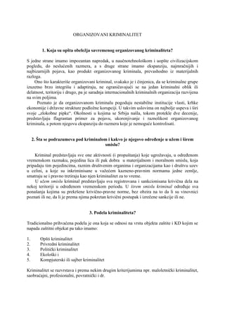 Organizovani kriminalitet