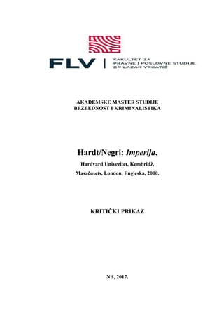 Kritički prikaz dela IMPERIJA