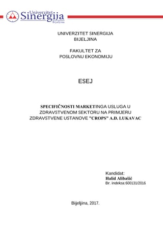 Specifičnost marketinga