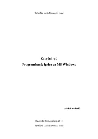 Programiranje igrica za MS Windows