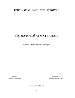 Stomatološki materijali