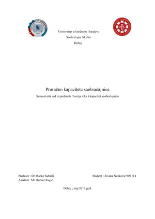 Proračun kapaciteta saobraćajnice