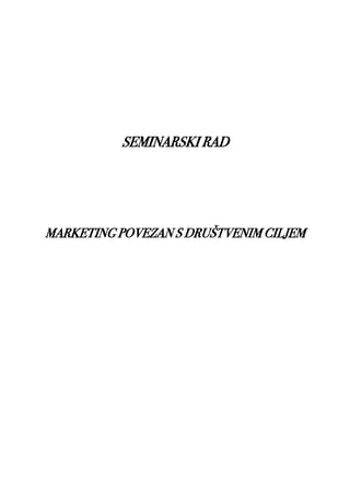 Marketing povezan sa društvenim ciljem