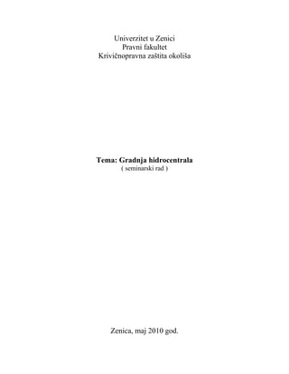 Gradnja hidrocentrale