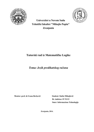 Jezik predikatskog računa