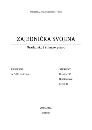 Zajednička svojina
