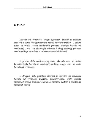 Menica: pojam, karakteristike i pravni aspekti