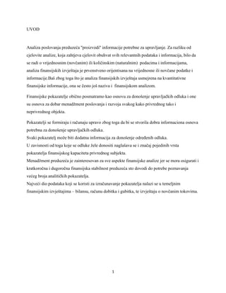 Finansijski pokazatelji