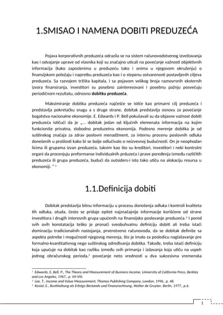 Smisao i namena dobiti preduzeća