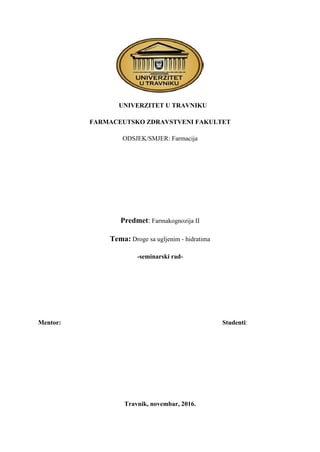 Droge sa ugljenim-hidratima