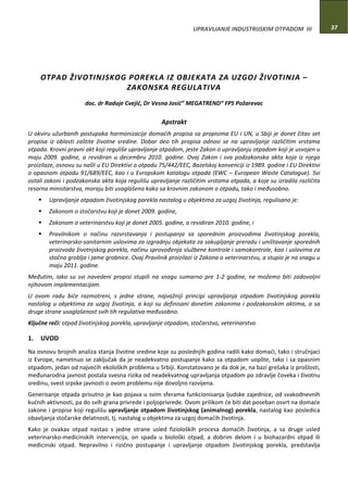 Otpad životinjskog porekla iz objekta za uzgoj životinja