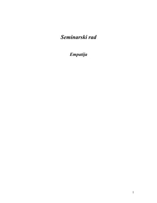 Empatija: seminarski rad