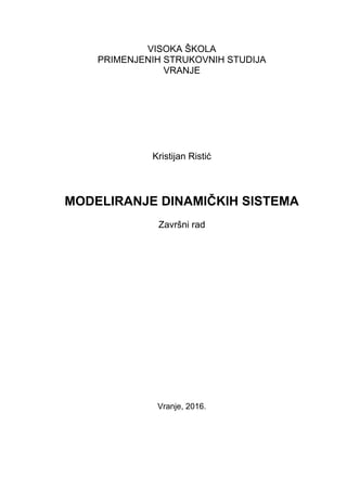 Modeliranje dinamičkih sistema