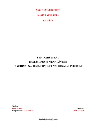 Bezbednosni menadžment