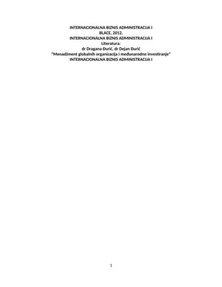 Međunarodna biznis administracija