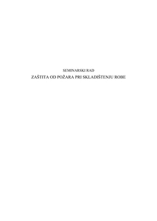 Zaštita skladišta od požara