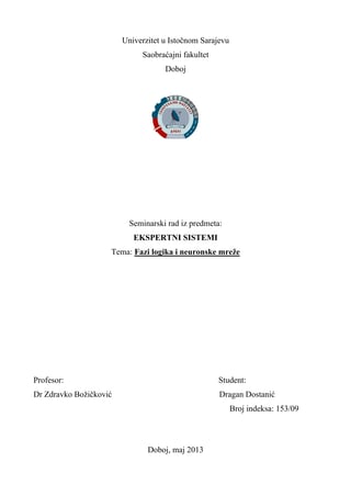 Fazi logika i neuronske mreže