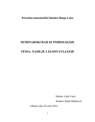 Nasilje i zlostavljanje