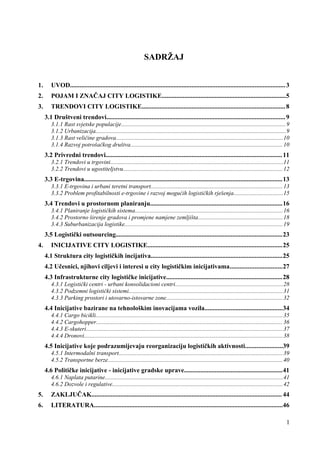 Trendovi i inicijative city logistike