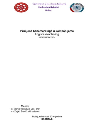 Primena benčmarkinga u kompanijama