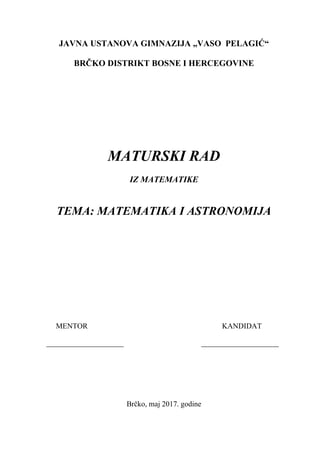 Matematika i astronomija