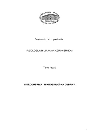 Mikrobiološka i mikrođubriva