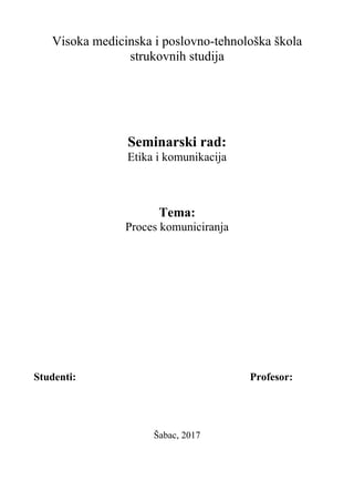 Proces komuniciranja