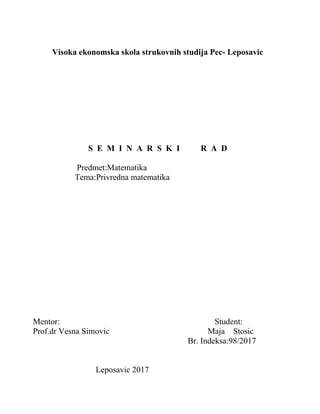 Privredna matematika