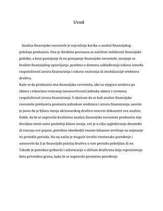 Finansijski položaj preduzeća