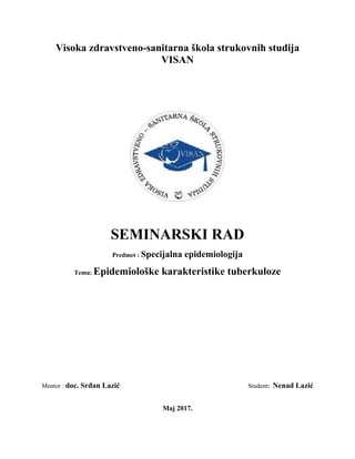 Epidemiološke karakteristike tuberkuloze