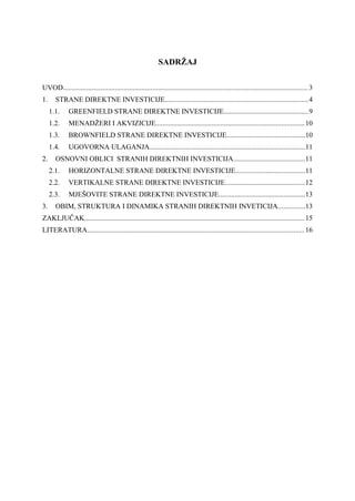 Strane direktne investicije