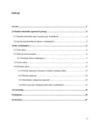 Udesi u vazduhoplovnom saobraćaju i posledice